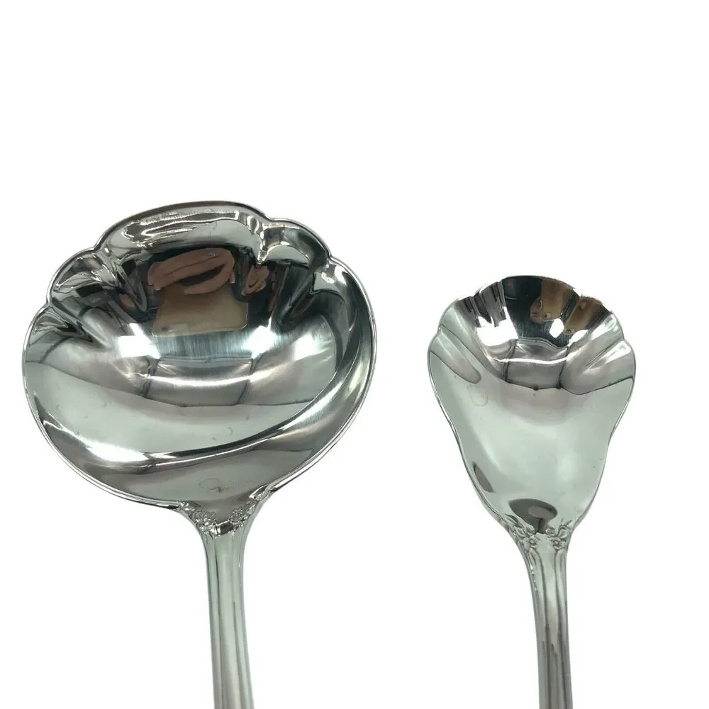 Oneida DOVER Heirloom Stainless Hostess Set of 3 Fork Gravy Ladle Sugar Spoon
